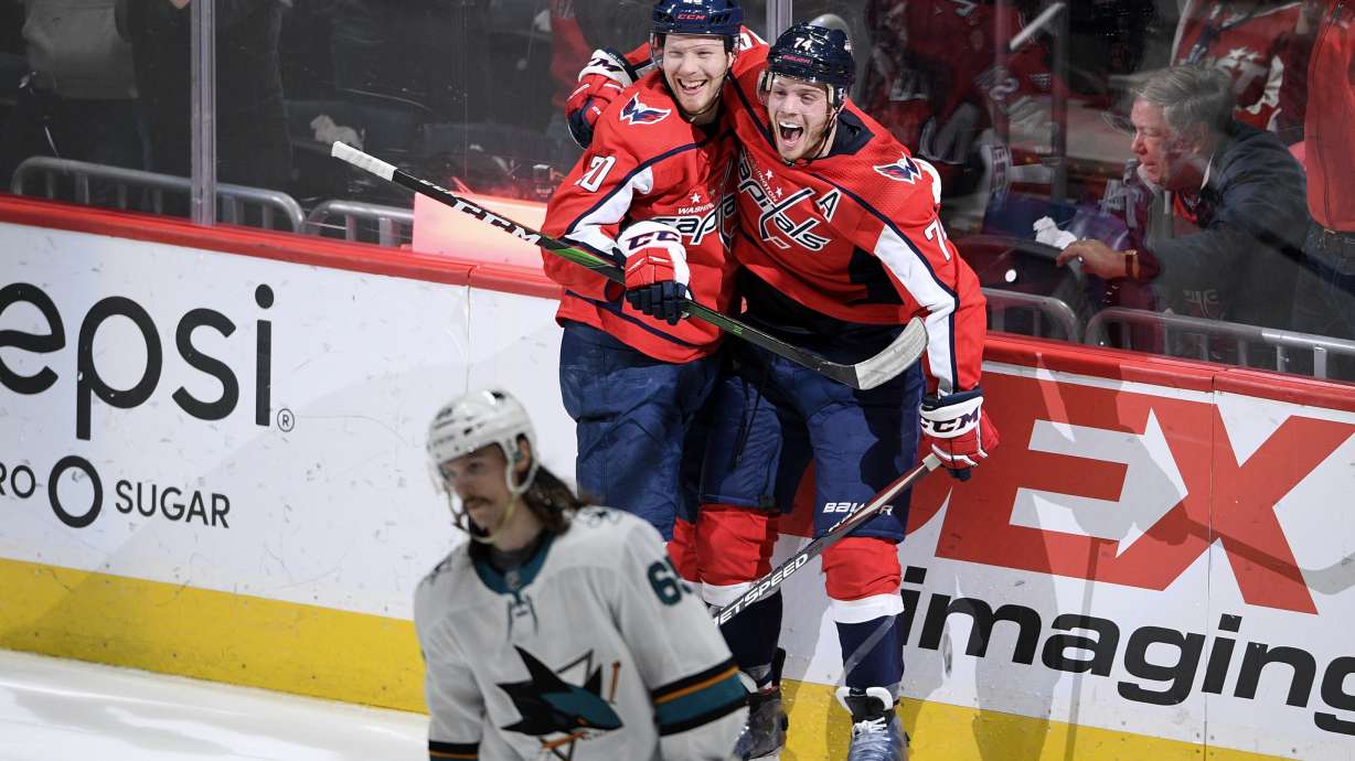 Eller's goal completes Capitals' stunning OT win over Sharks