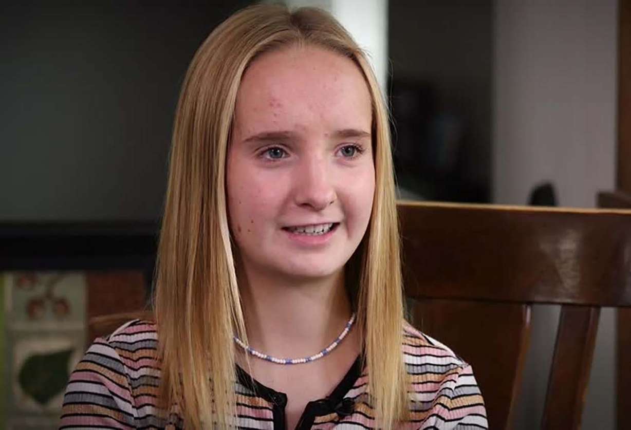 Avery Nobles is a freshman at Centerville Junior High. Photo: KSL TV