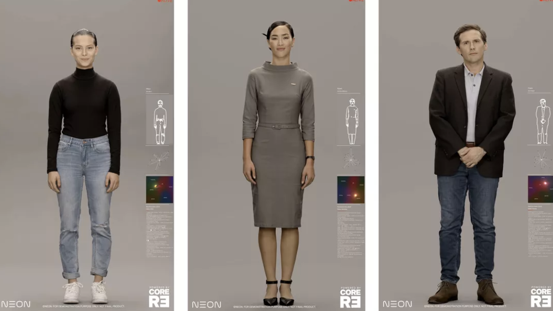 Samsung's artificial humans are virtual but exceptionally realistic humans look and act like real people and can show emotions and learn from experiences. (Photo: Courtesy of Neon)