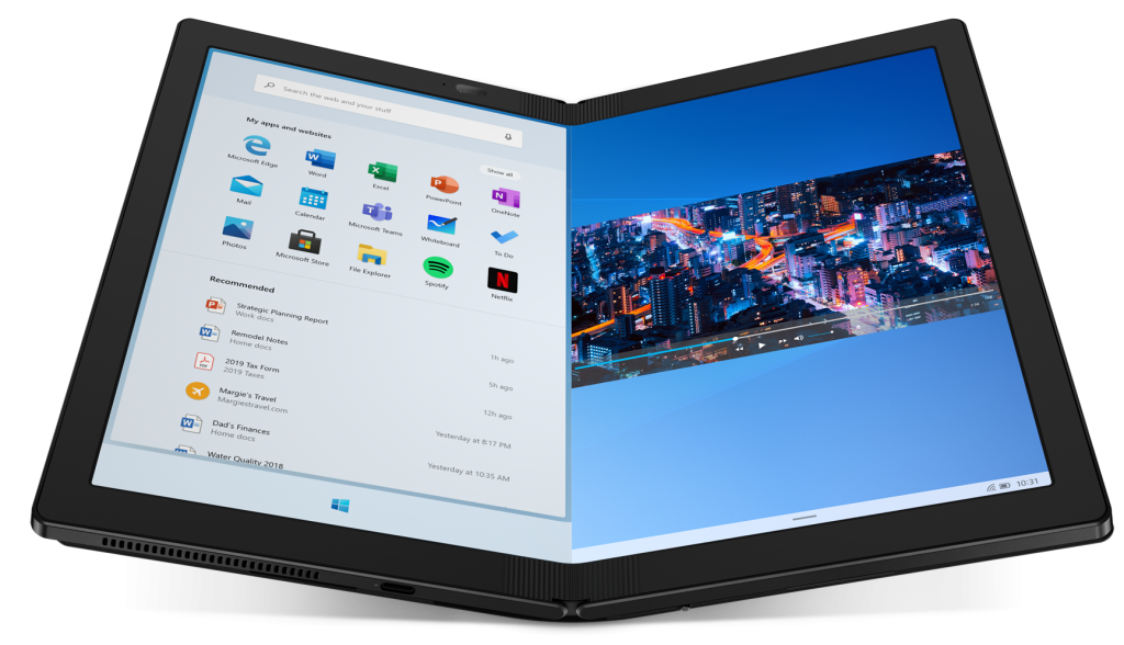 Lenovo’s ThinkPad X1 Fold is marketed as “the world’s first foldable PC.” (Photo: Courtesy of Lenovo)