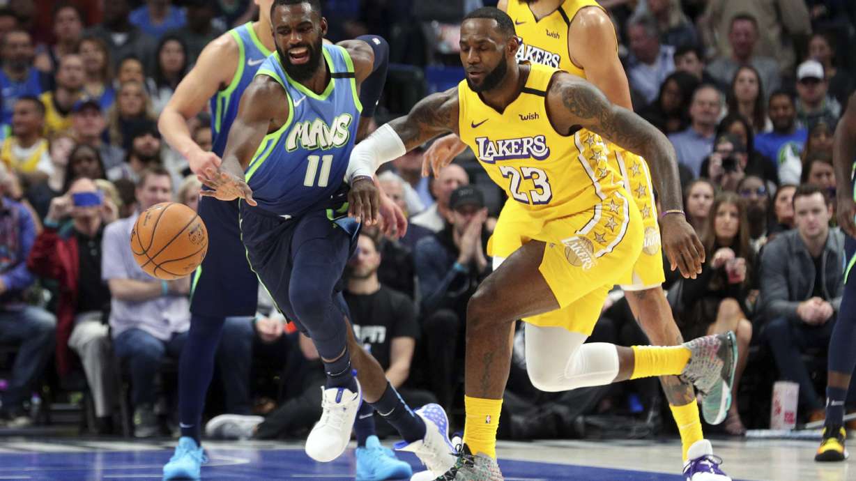 James leads Lakers over frustrated Doncic, Mavericks 129-114