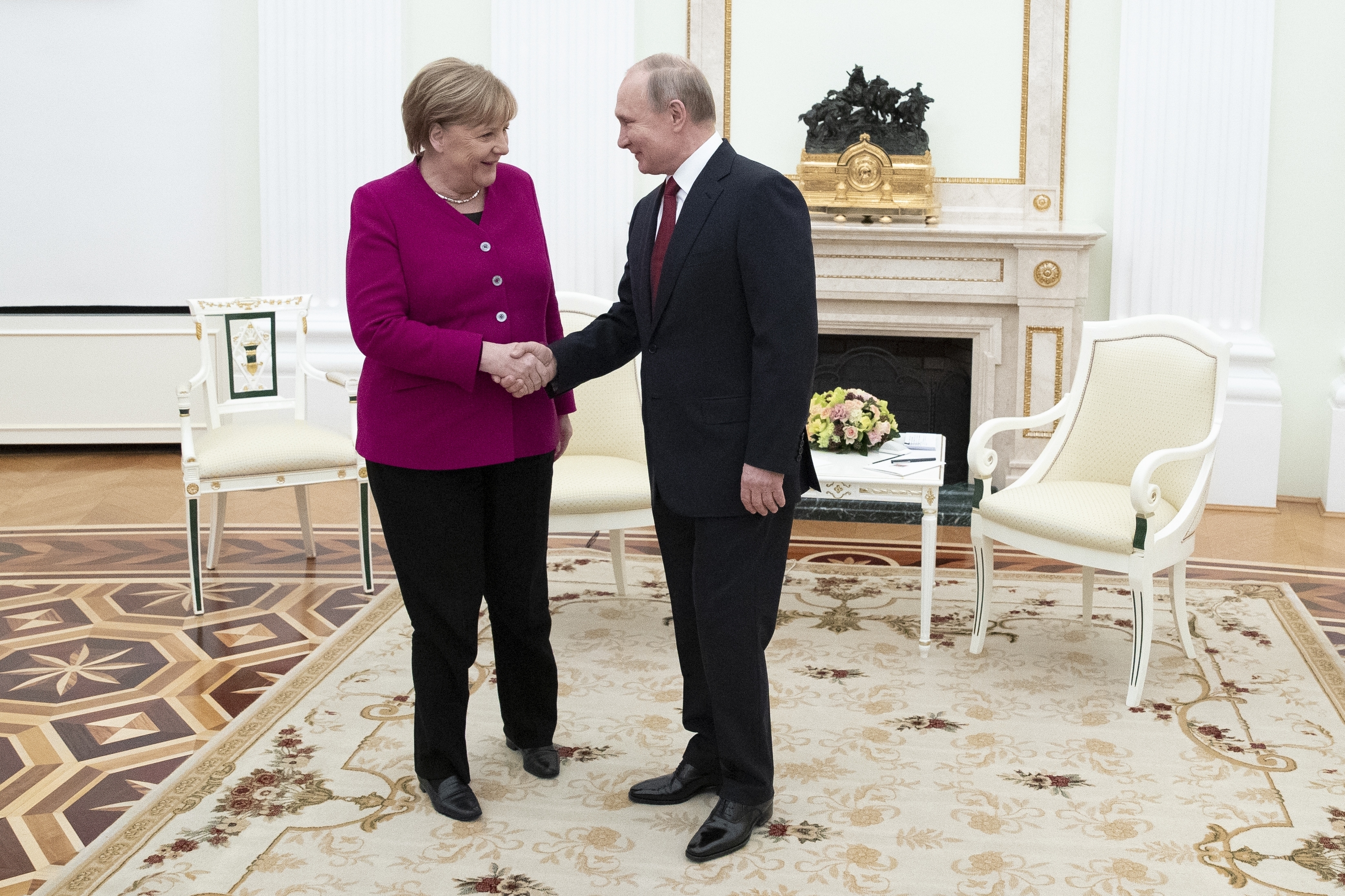 German and Russian leaders discuss Mideast tensions