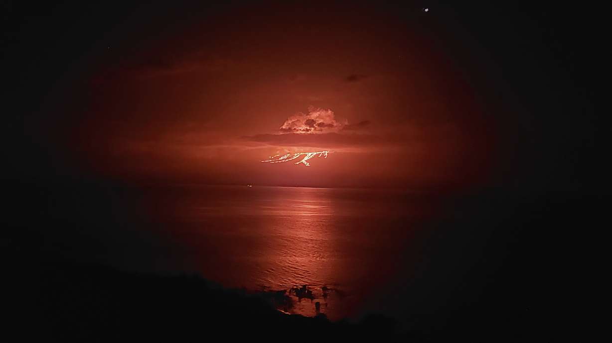 Volcano spews lava on Galapagos island