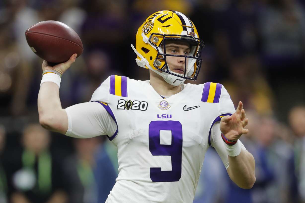 LSU quarterback Joe Burrow passes against Clemson during the second half of a NCAA College Football Playoff national championship game Monday, Jan. 13, 2020, in New Orleans. (Photo: Gerald Herbert, AP)