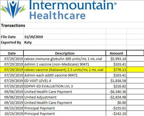 The Monson's bill. (Photo: Courtesy Monson family)