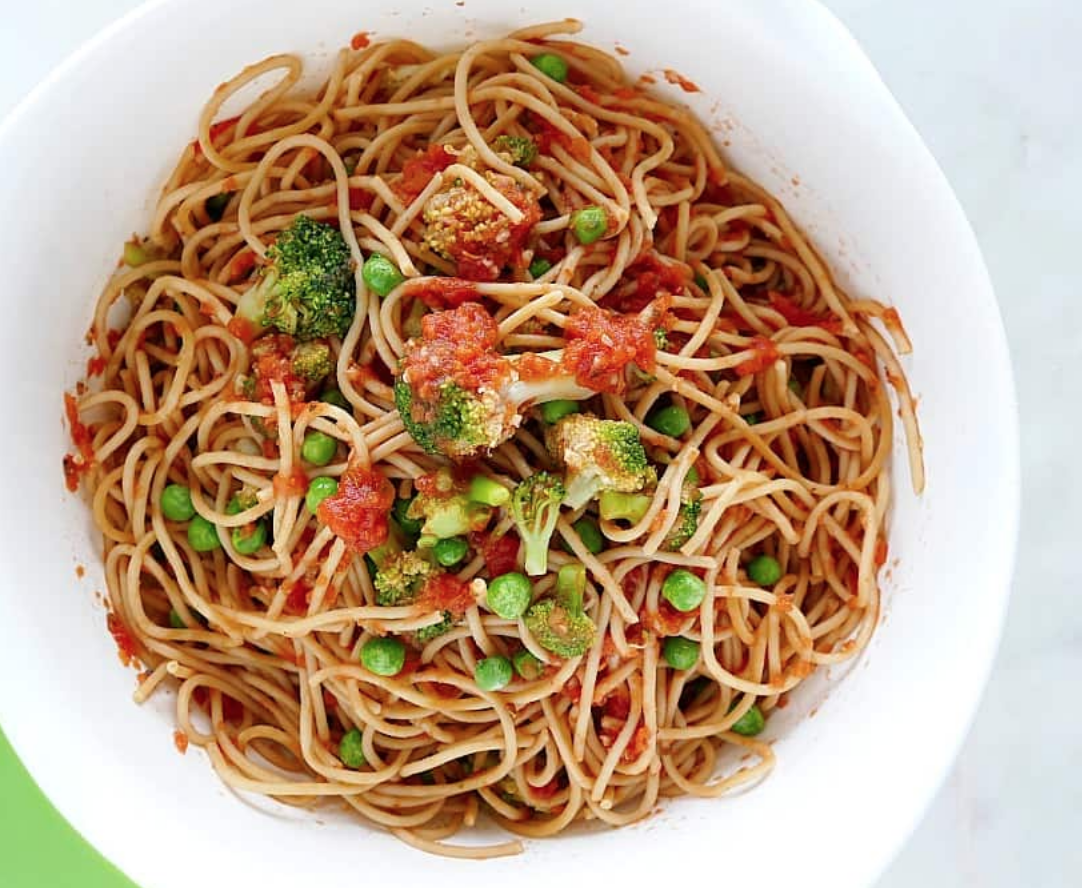 Lentil Pasta Primavera. (Photo: It's a Veg World Afterall)