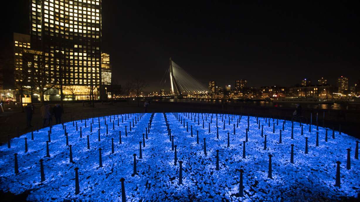 Glowing stones form new Dutch memorial to Holocaust victims