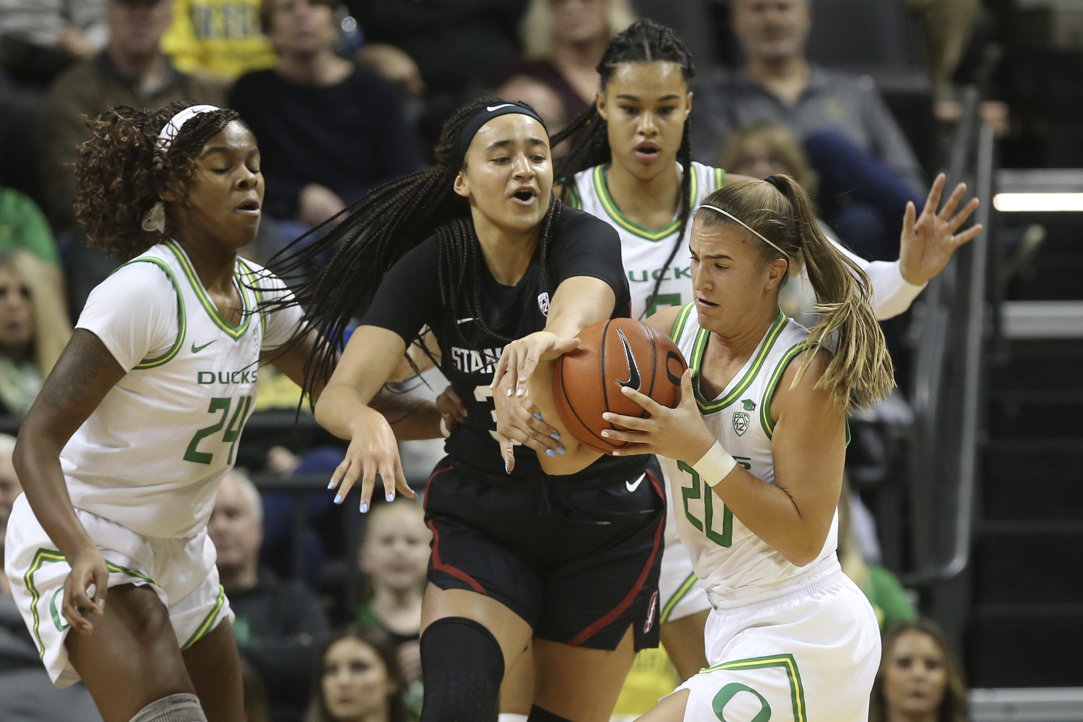 Ionescu has 37 and No. 6 Oregon downs No. 3 Stanford 87-55