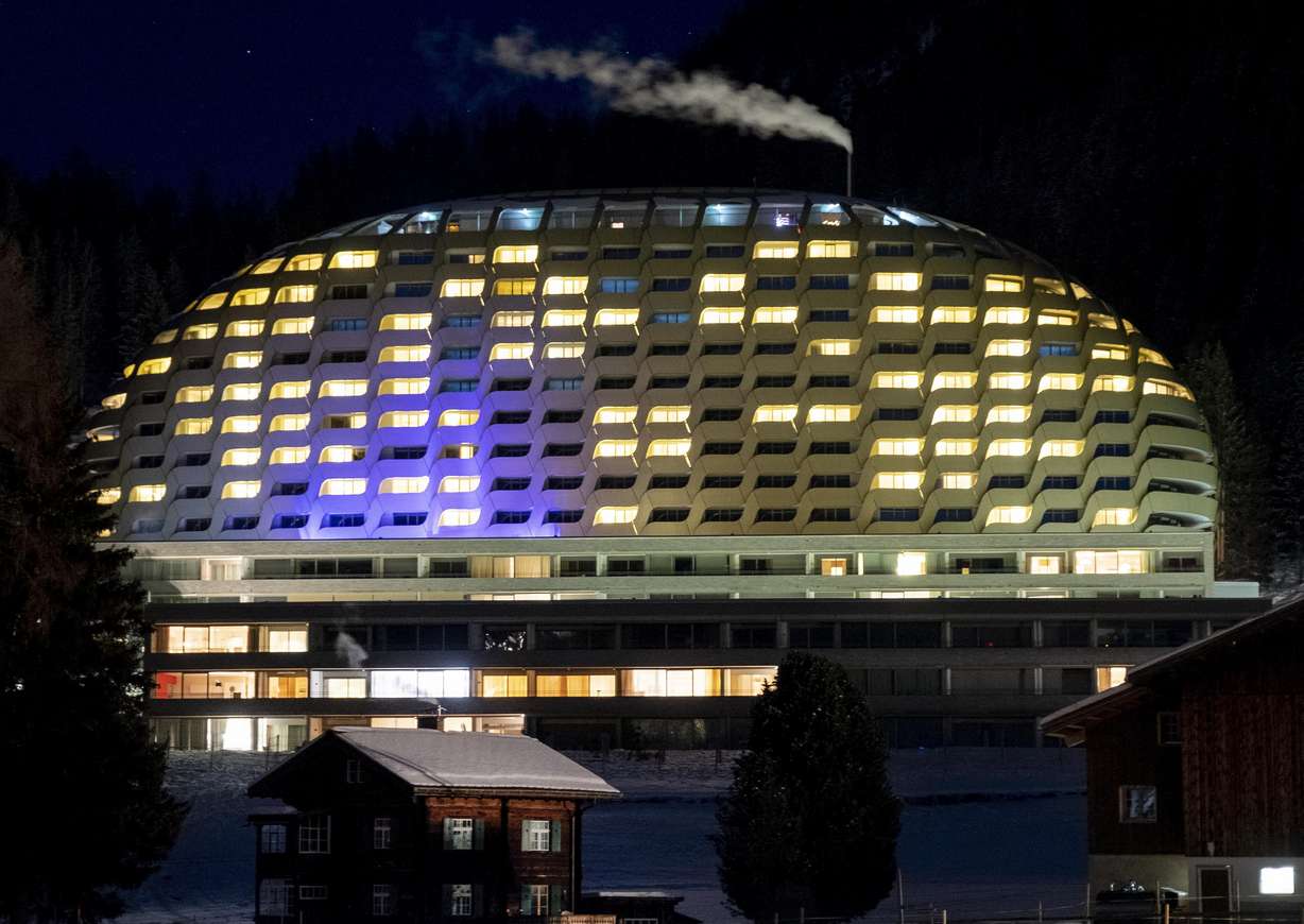 The hotel Intercontinental is photographed in Davos, Switzerland, Monday, Jan. 20, 2020. US President Donald Trump is due to stay at the hotel for one night during his two-days visit to the World Economic Forum. The World Economic Forum will start on Tuesday. (Photo: Michael Probst, AP Photo)