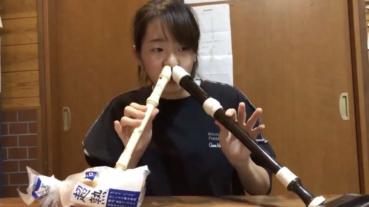 Have You Seen This? Woman plays two recorders — with her nose