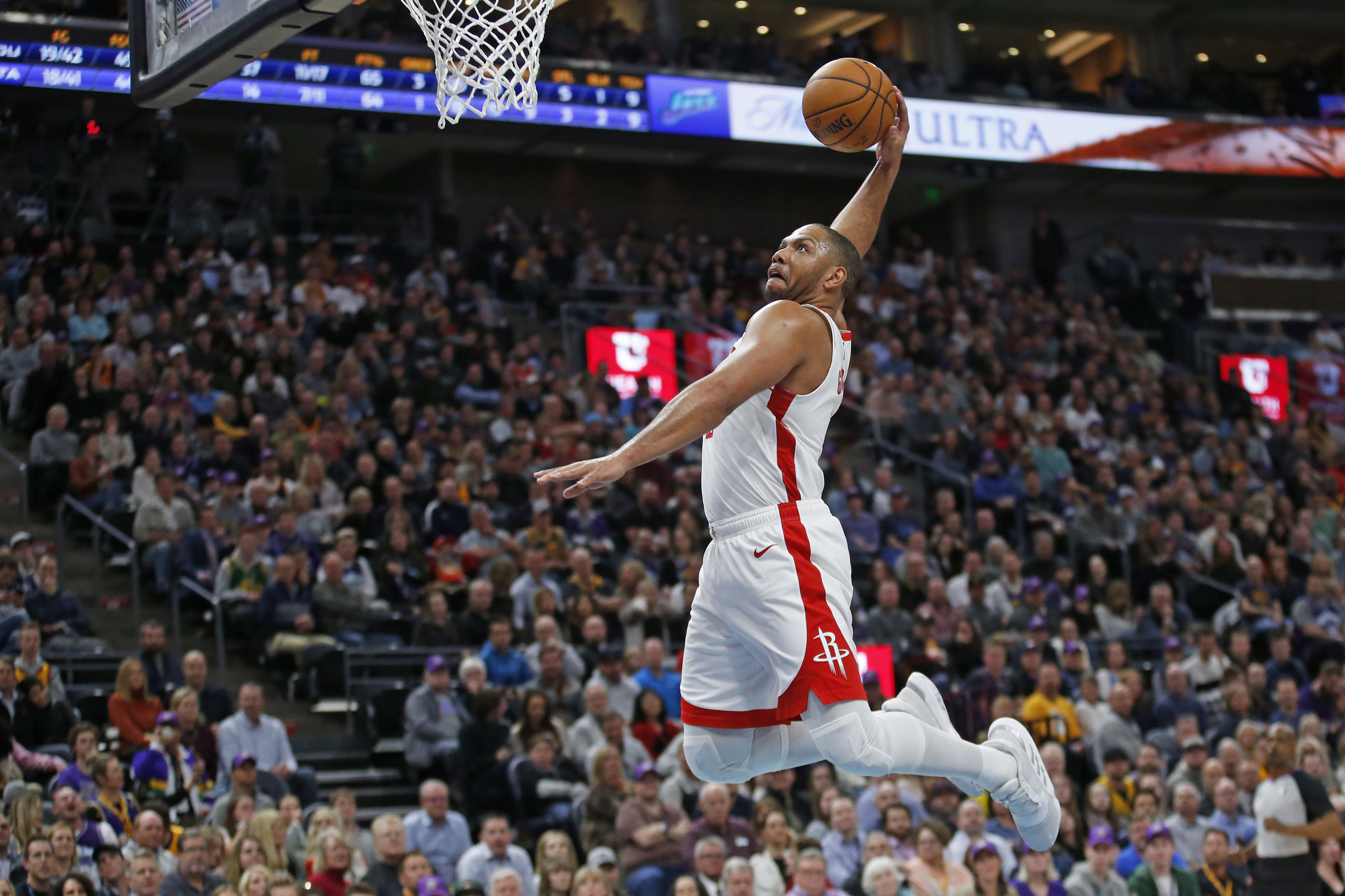 Gordon gets 50, Rockets top Jazz 126-117 minus Harden, Russ