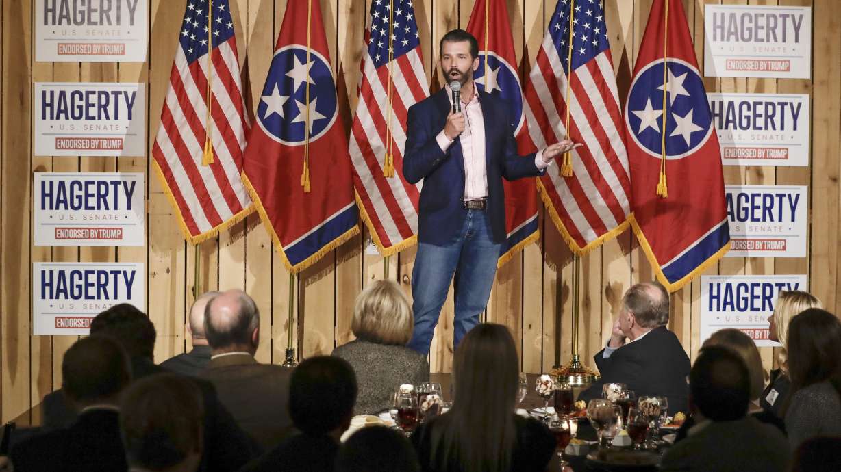 Trump Jr. boosts Hagerty for U.S. Senate in Tennessee trip