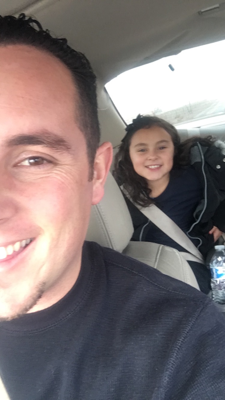 "It’s the greatest feeling just having this beautiful little soul look at you and melts your heart. The best feeling is having her make your day great with or without her little attitude. ❤️🥰😍 #girldad," — Sean Martinez