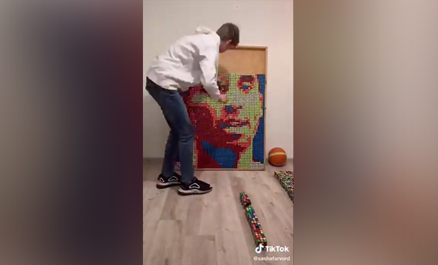 Have You Seen This? Fan creates portrait of Kobe Bryant out of Rubik's Cubes
