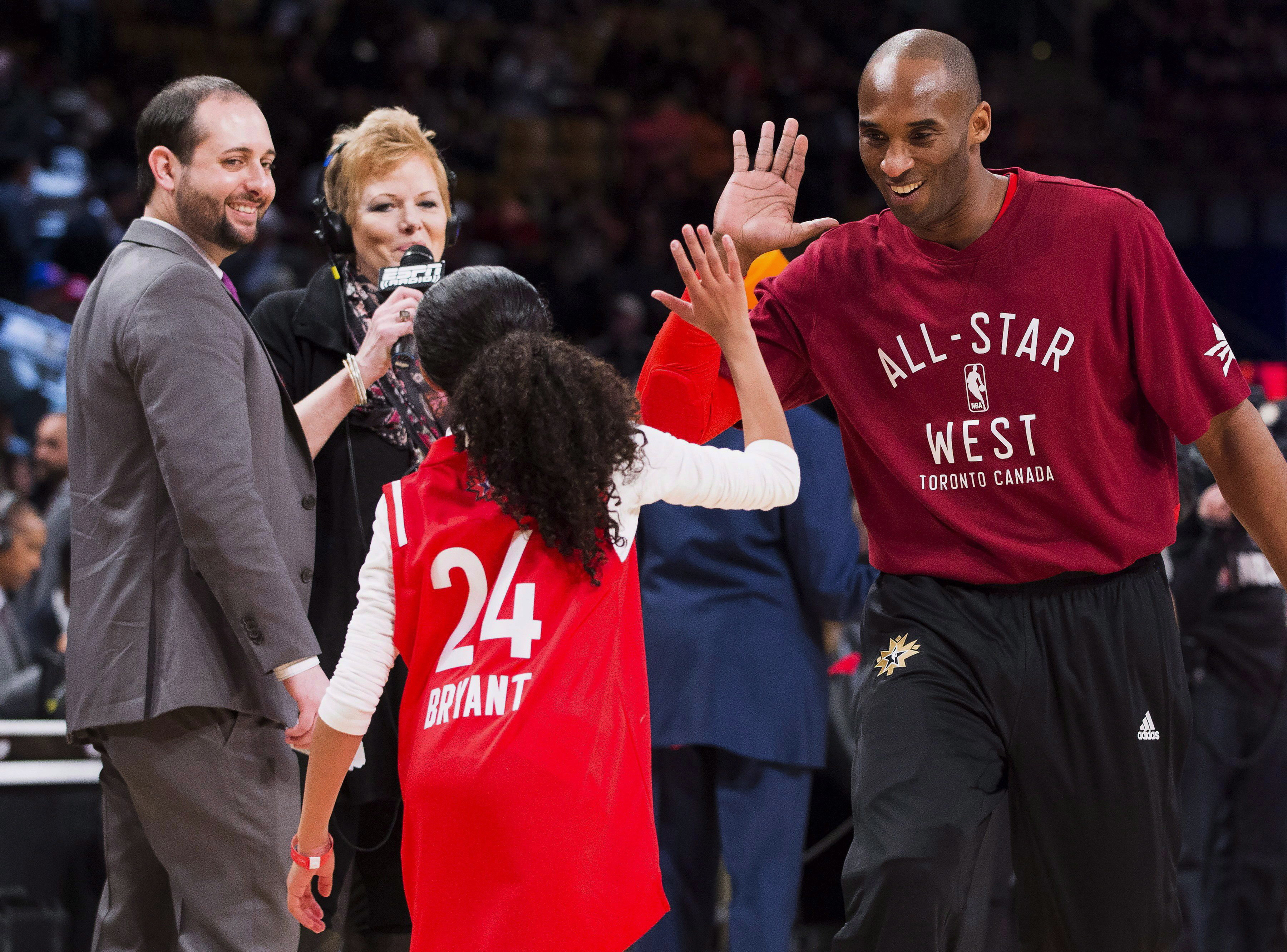 NBA All-Stars to wear Kobe's No. 24 and Gianna's No. 2