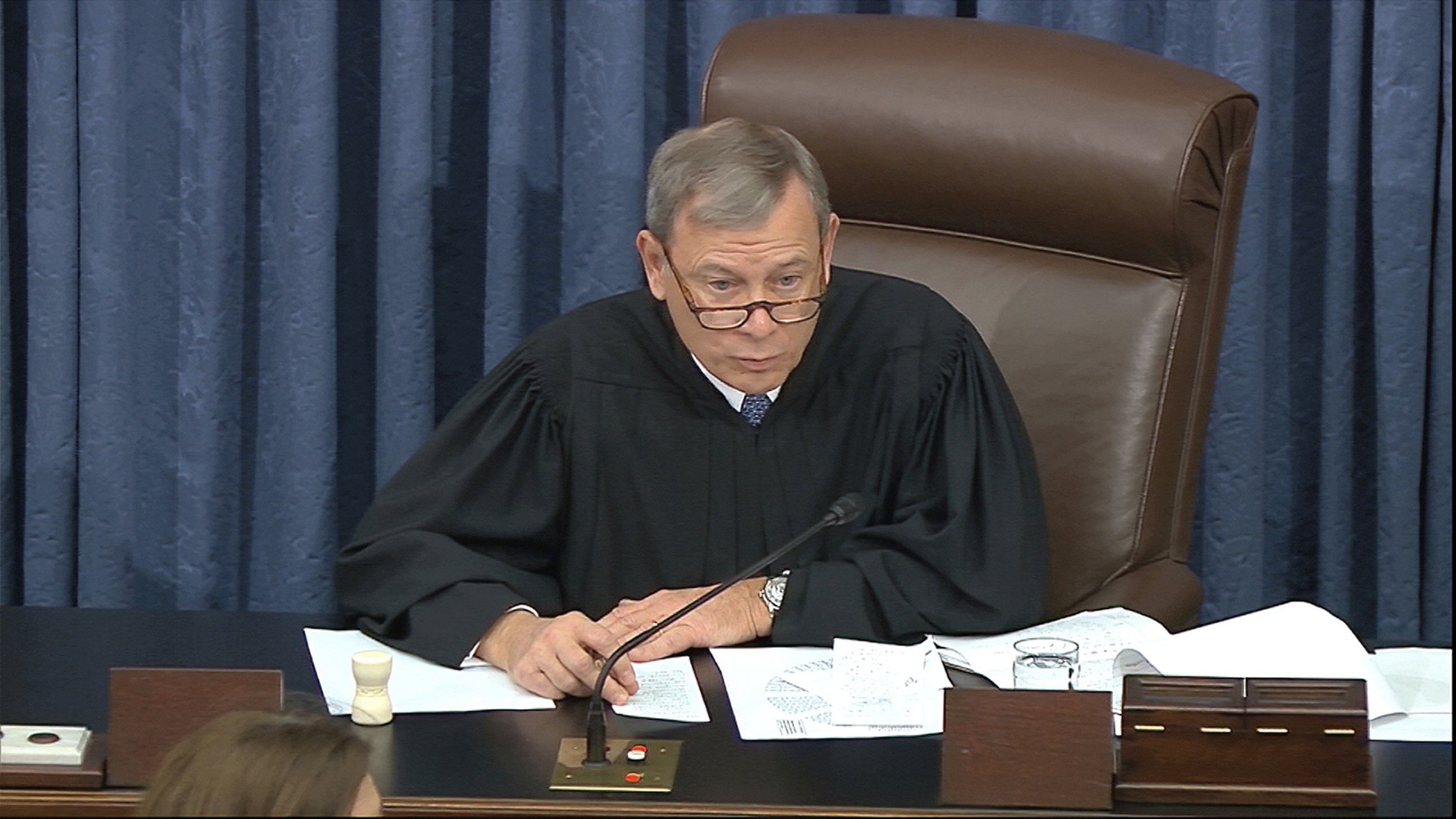 Roberts says he won't break a tie in Trump impeachment trial