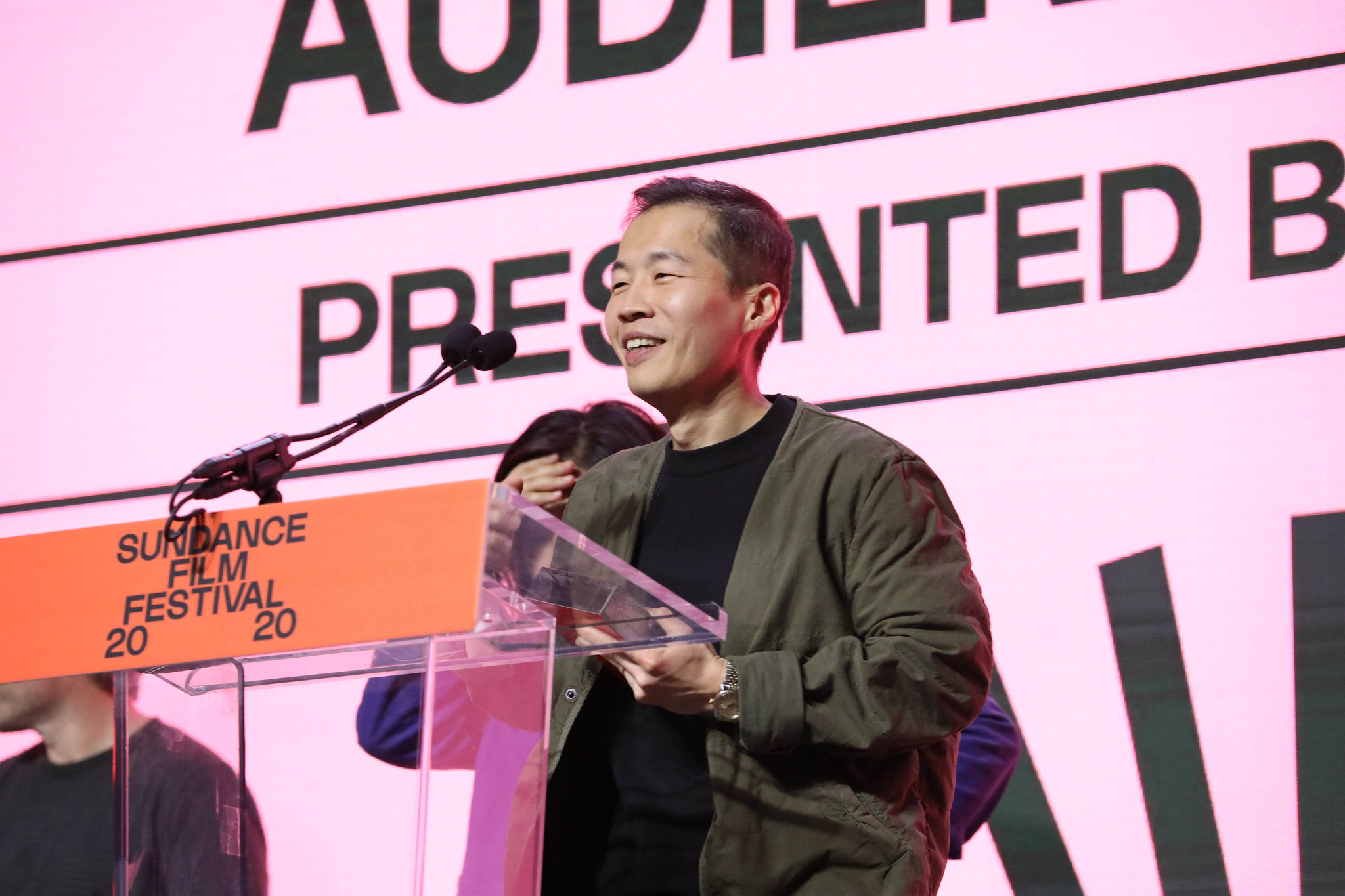 Director Lee Isaac Chung wins the Audience Award: U.S. Dramatic for "Minari" on Saturday, February 1, 2020 at the Sundance Film Festival. (Photo: Jovelle Tamayo, courtesy of the Sundance Institute)