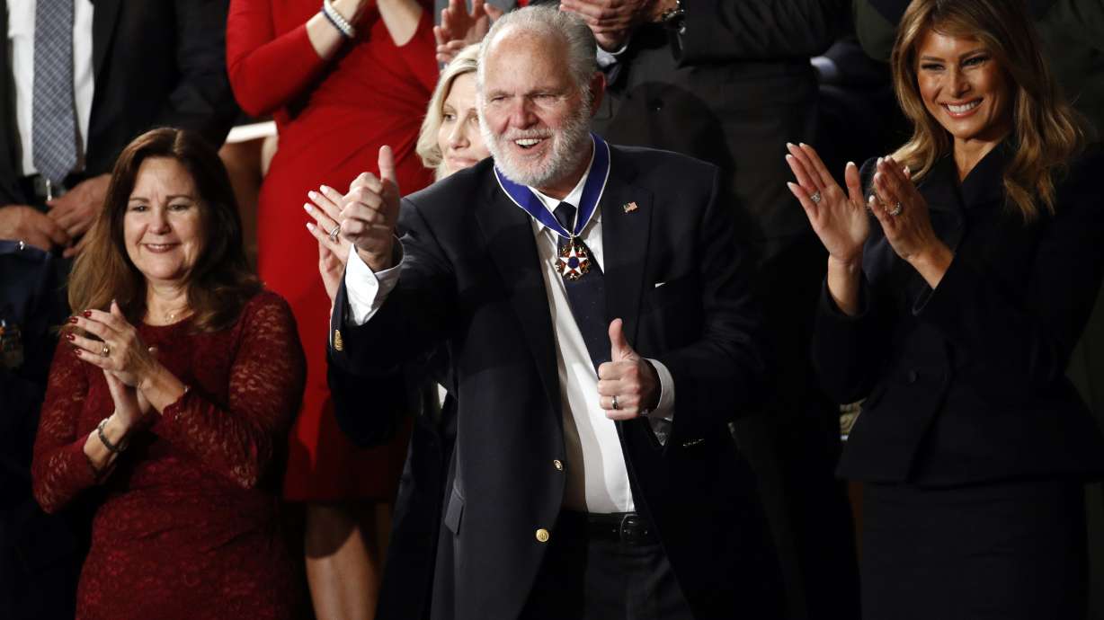 Radio host Limbaugh awarded Presidential Medal of Freedom