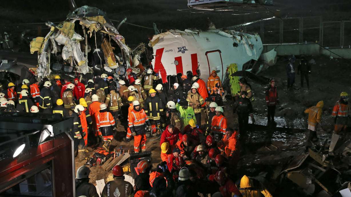 A rapid descent leads to screams on severed Turkish plane