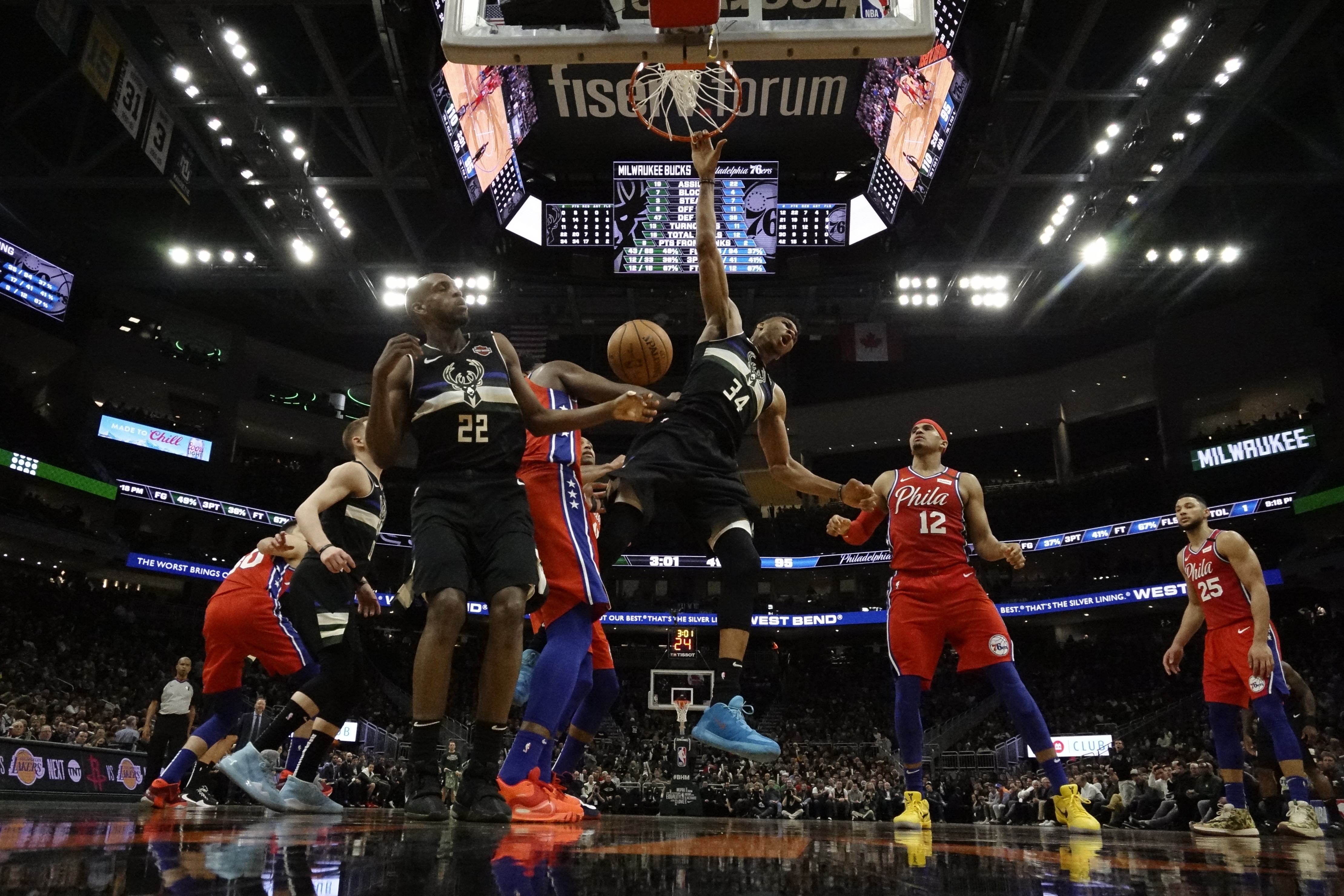 Antetokounmpo shines as Bucks defeat 76ers 112-101