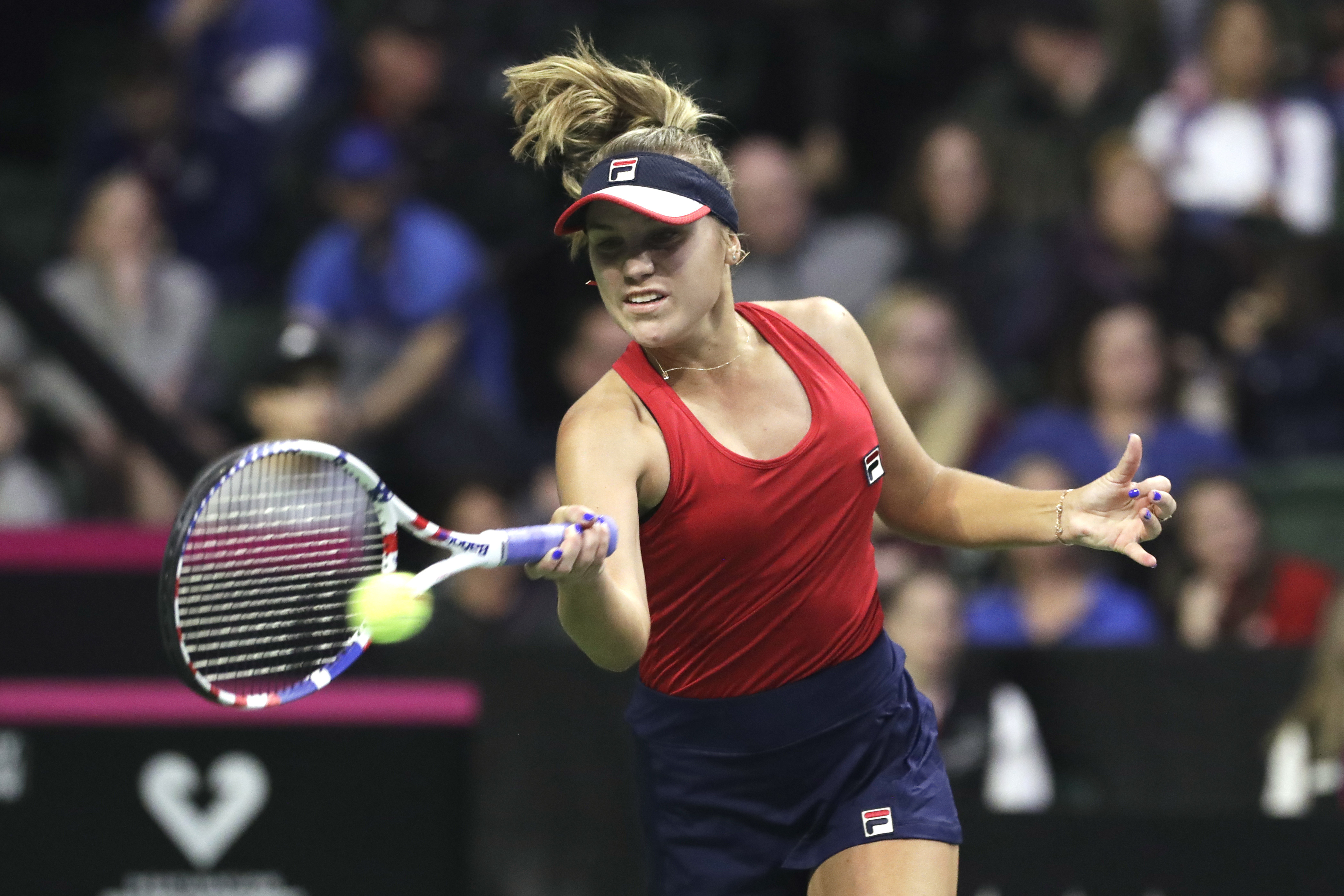 Williams remains perfect in Fed Cup; US leads Latvia 2-0