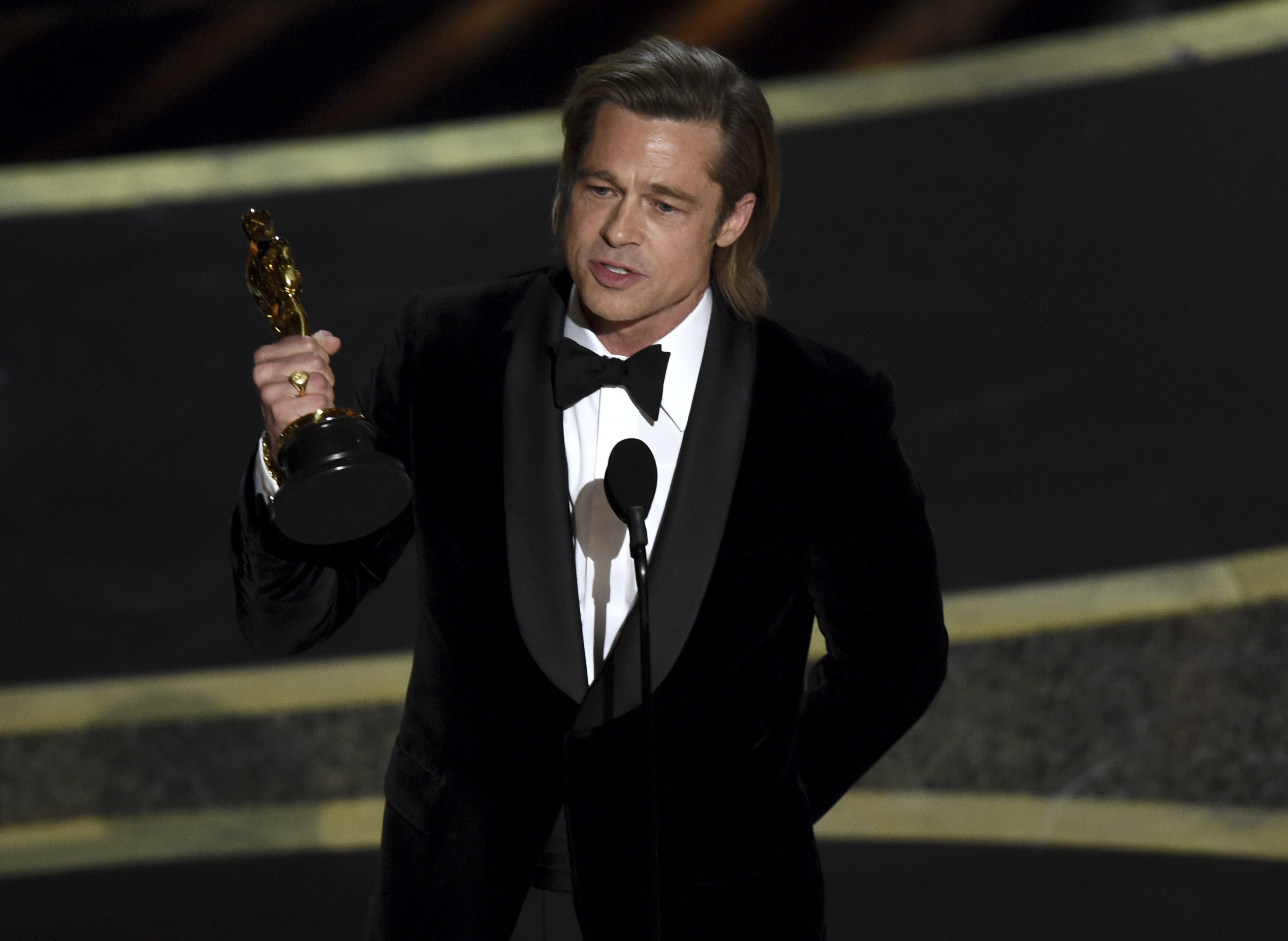 Brad Pitt wins first acting Oscar for 'Once Upon a Time'