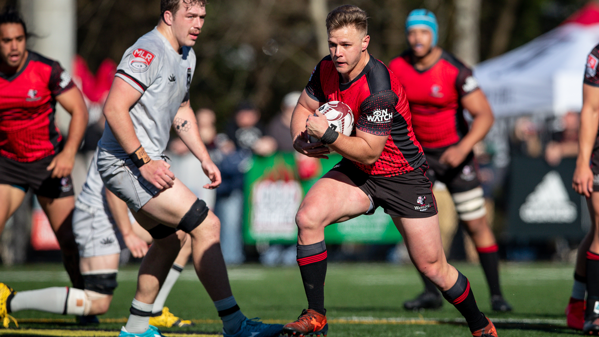 Warriors Flyhalf Hagen Schultes scored 14 points for the Warriors in the 2020 season opener at Rugby ATL. (Photo: Kara Durrette via Utah Warriors)