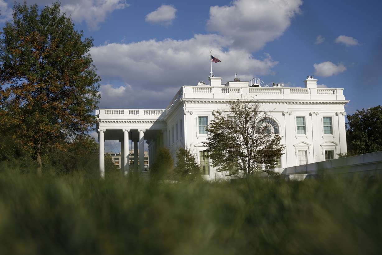 FILE - This Tuesday, Sept. 24, 2019, file photo shows the White House in Washington. (AP Photo/Carolyn Kaster, File)