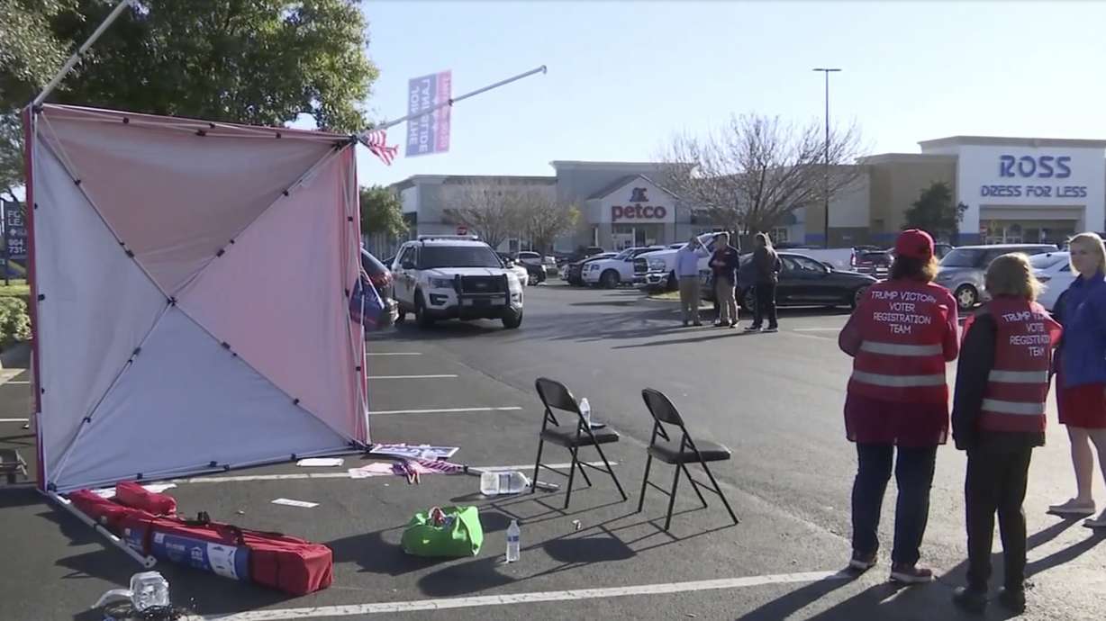 Man who drove van at GOP voter sign-up worked as stagehand