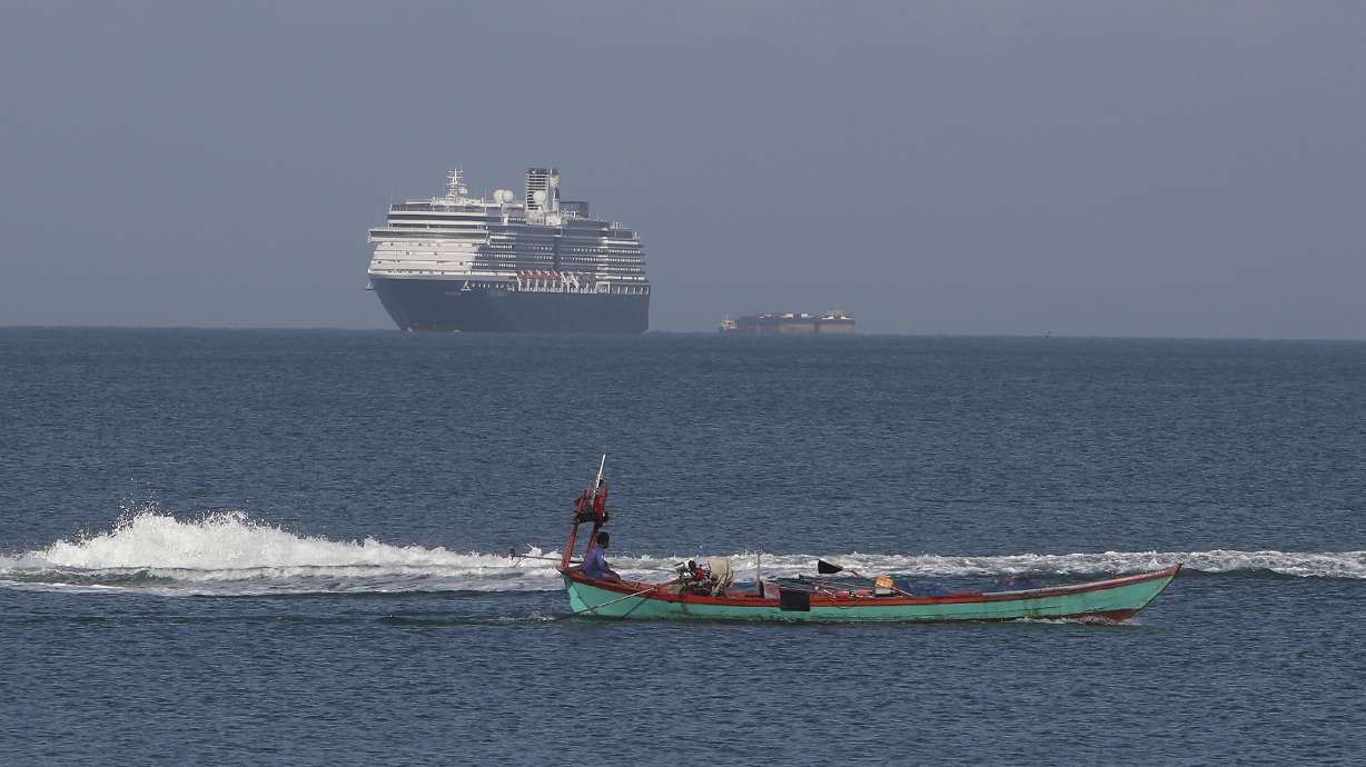 Cruise ship turned away in other ports anchors off Cambodia