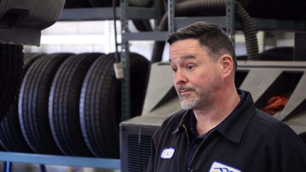 Tom Babcock of Hillside Tire & Service. Photo: KSL TV