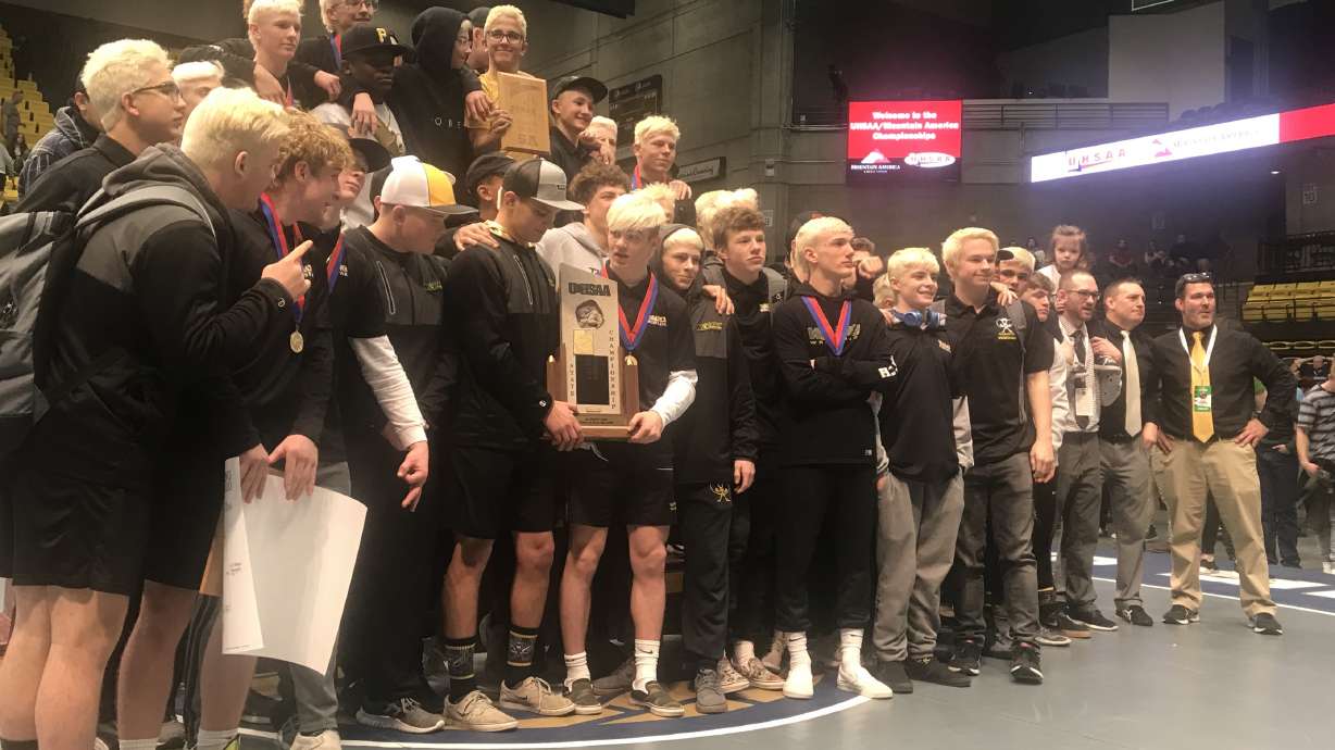 5A state wrestling: 4-time champ Stockton O'Brien helps Wasatch rally past Payson for title