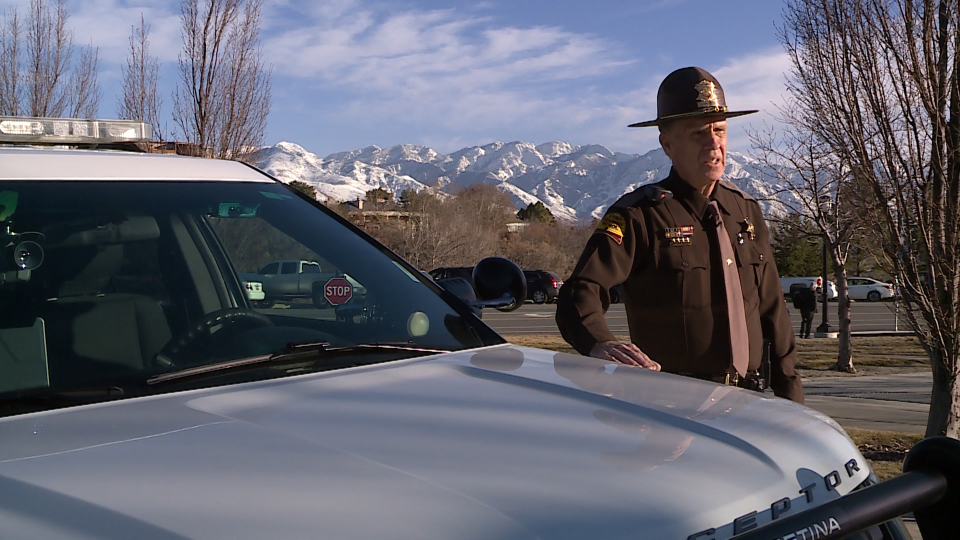 Utah Highway Patrol Trooper Jim Miller speaks to KSL TV reporters on Thursday, Feb. 13, 2020 about his experience saving a woman who was trying to jump from a bridge on Wednesday, Feb. 12, 2020. (Photo: Jay Hancock, KSL TV)