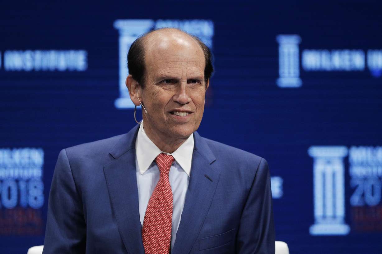 FILE — In this April 30, 2018, file photo, financier Michael Milken leads a discussion at the Milken Institute Global Conference in Beverly Hills, Calif. (Jae C. Hong, AP Photo, File )