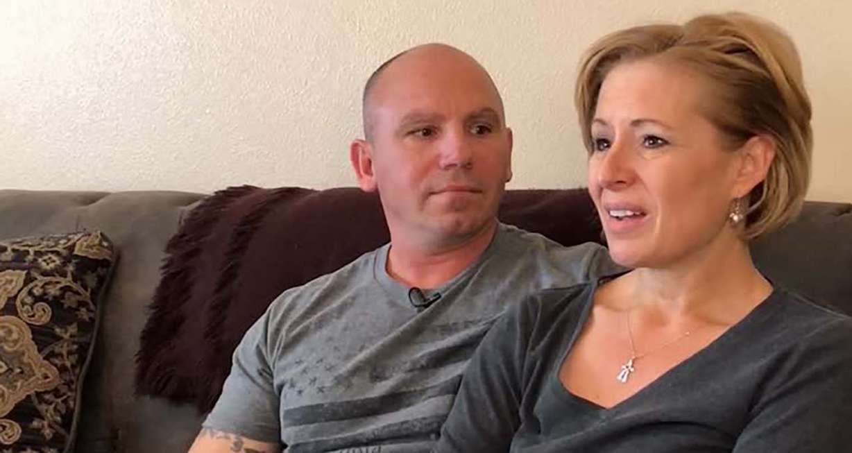 UHP trooper Jesse Williams and his wife Shauna Williams. Photo: KSL TV