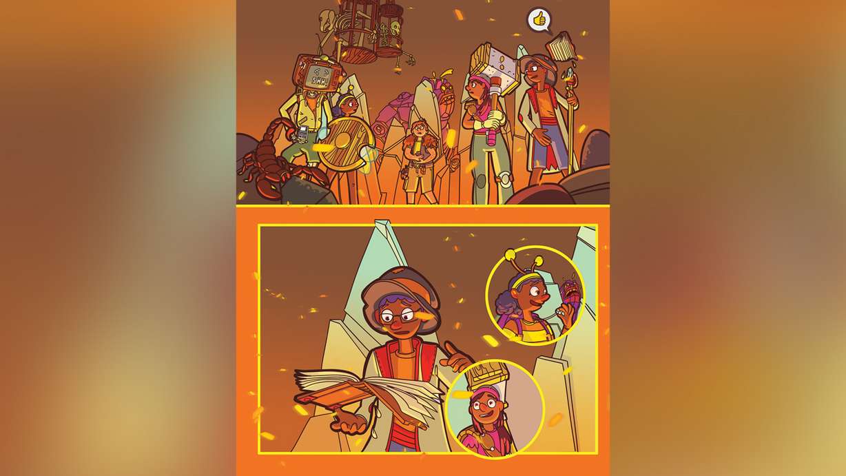 "My Video Game Ate My Homework" was illustrated and written by Dustin Hansen, with help from his son Davis Hansen. Courtesy of DC Comics.