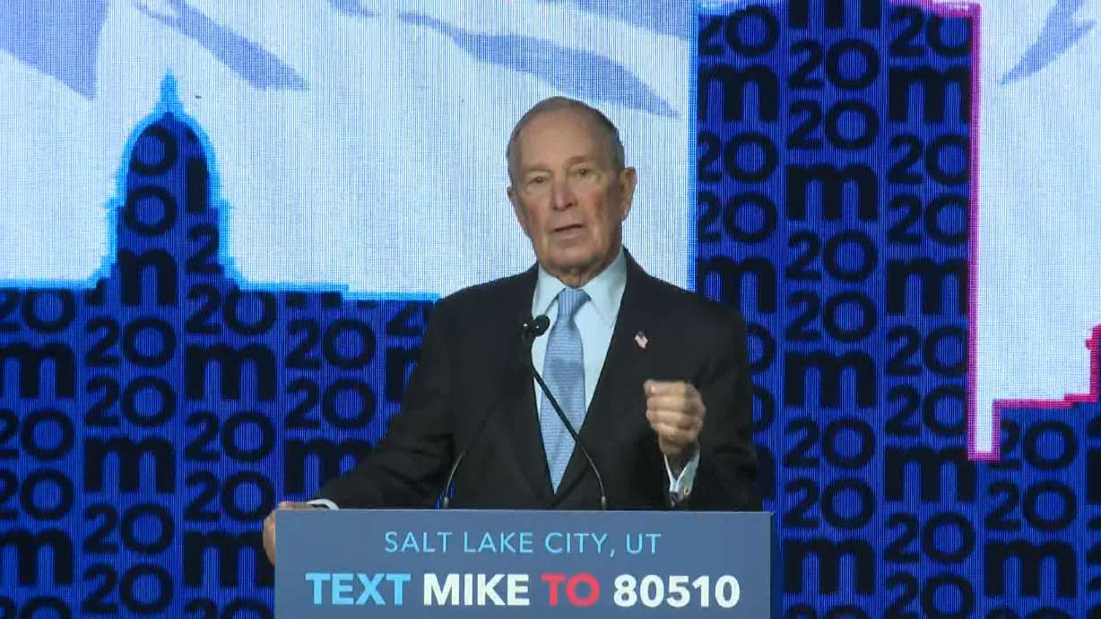 Bloomberg rallies in Salt Lake City the morning after first appearance in Democratic debate