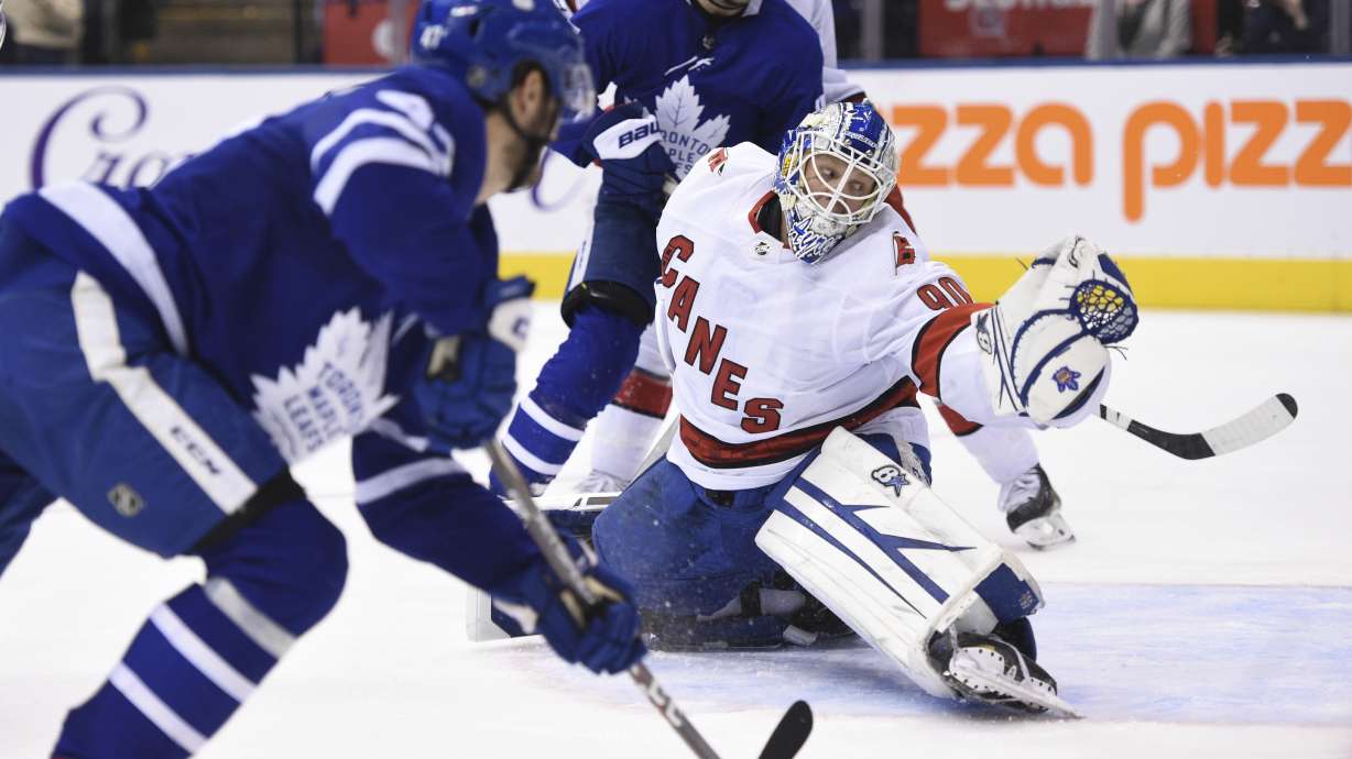 Zamboni driver, 42, gets win as emergency goalie for 'Canes