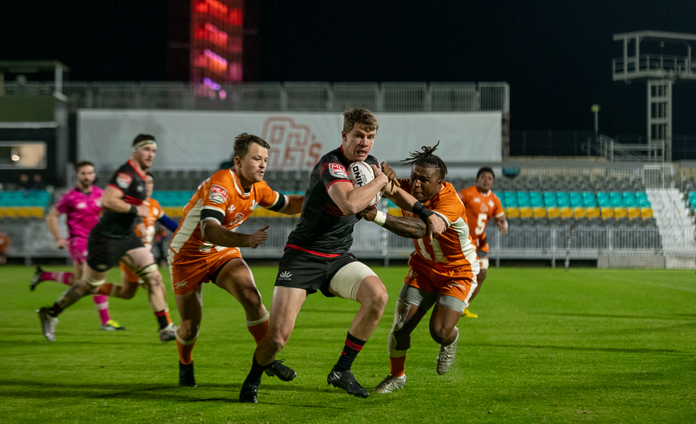 Utah Warriors' Michael Baska runs toward the touch line during a match against Austin Gilgronis, Saturday, Feb. 23, 2020 in Austin, Texas. (Photo: Wiliam Racule via Utah Warriors)