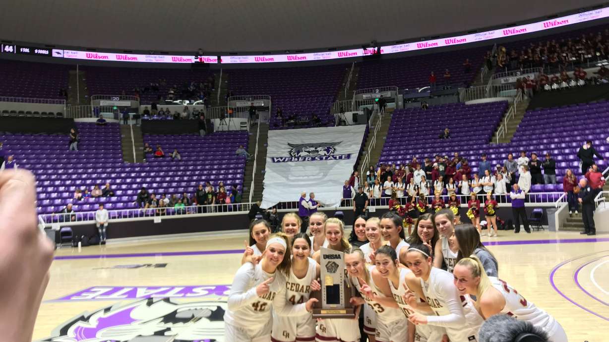 4A girls state tourney: Cedar repeats as 4A champs in 61-44 win over Pine View