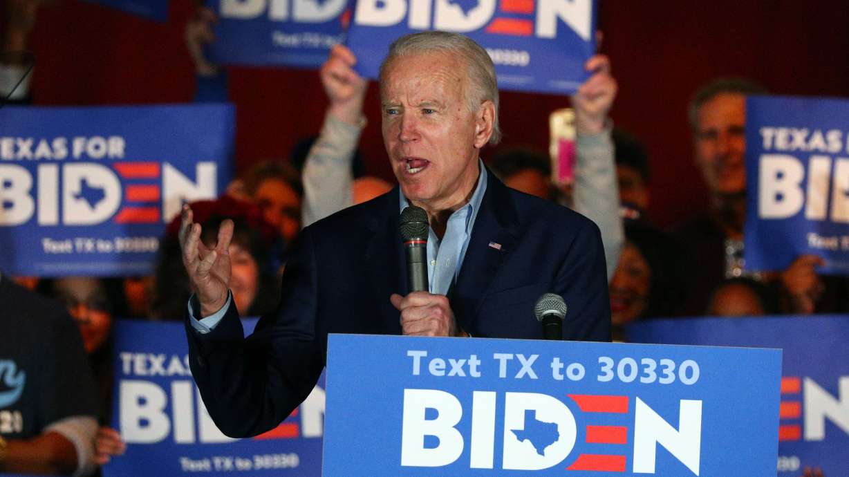 The Latest: Joe Biden wins Democratic primary in Texas