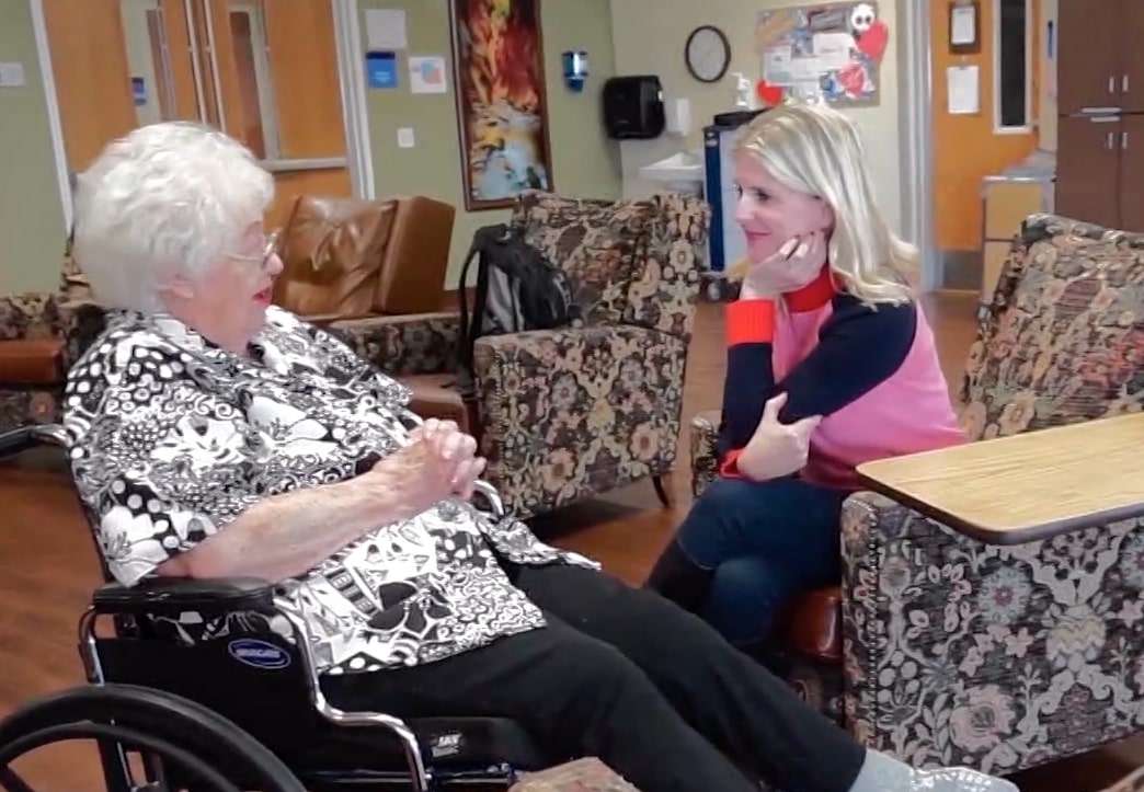 Loraine Allen – in a nursing home inside a wing of Garfield Memorial Hospital in Panguitch. (Photo: KSL TV.)