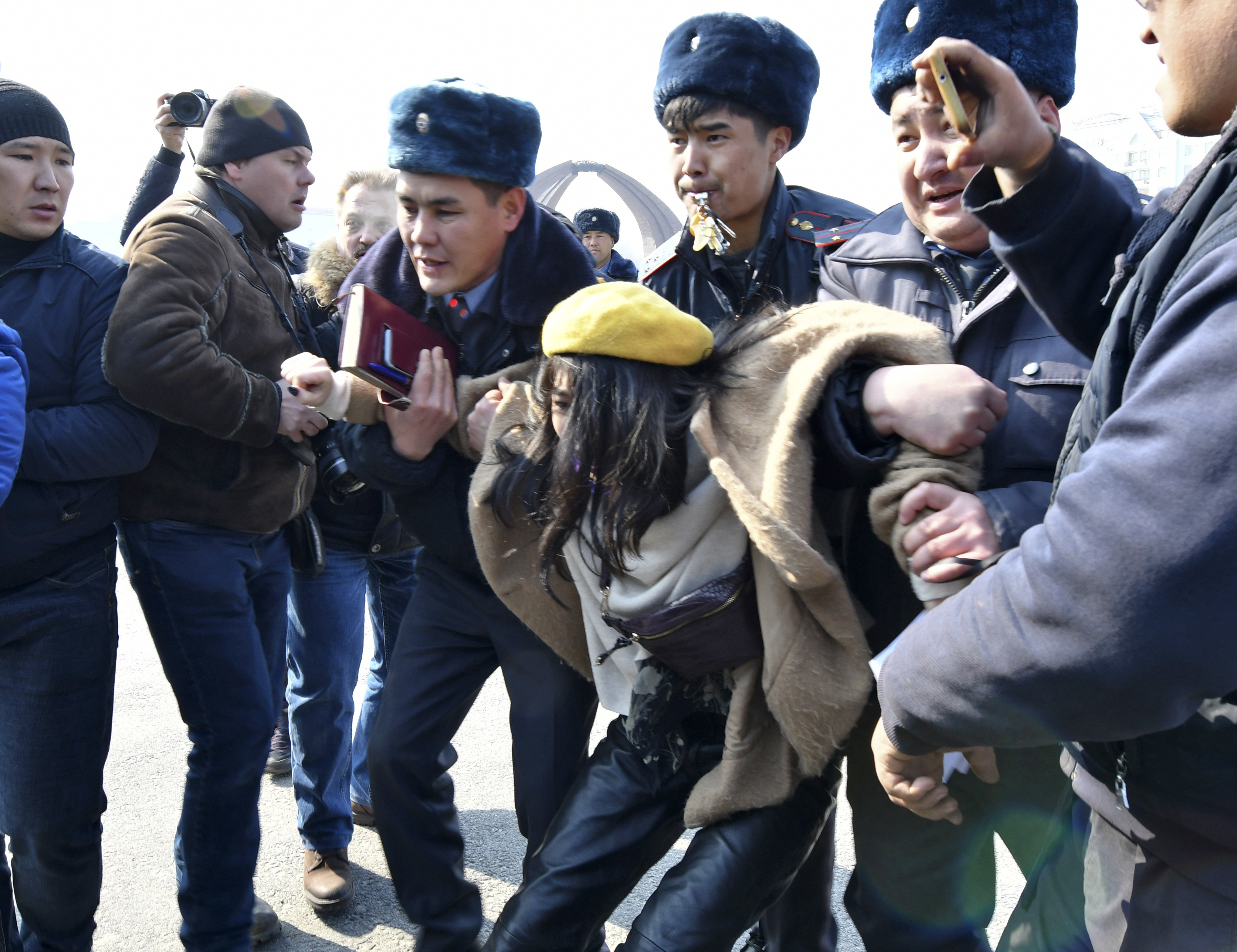 Scores detained at women's rally in Kyrgyzstan