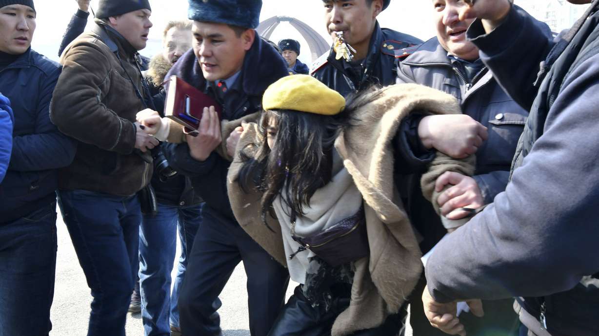 Scores detained at women's rally in Kyrgyzstan