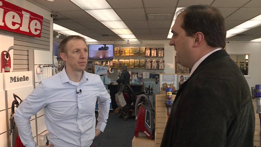 Vacuums 360 managing owner Greg Lawson talks with KSL Investigator Matt Gephardt Monday, March 9, 2020. (Photo: KSL TV)