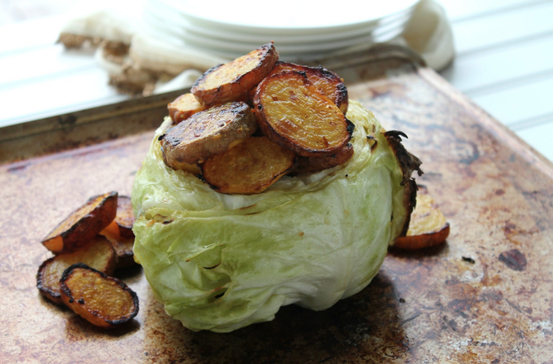 Roasted Cabbage & Golden Beet Pot 'O Gold via Jenny Shea Rawn