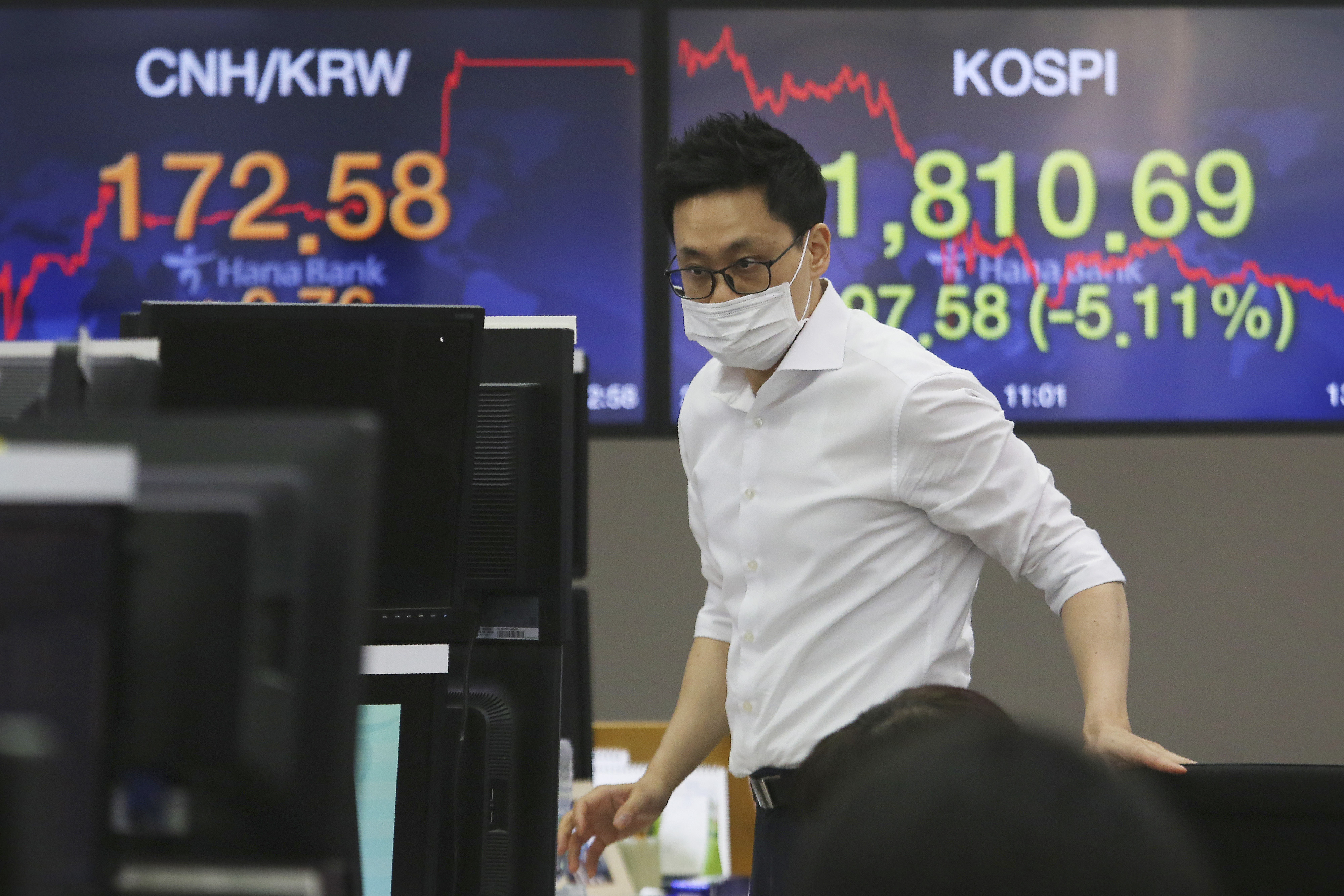 The Latest: Investors unsure how virus will impact profits