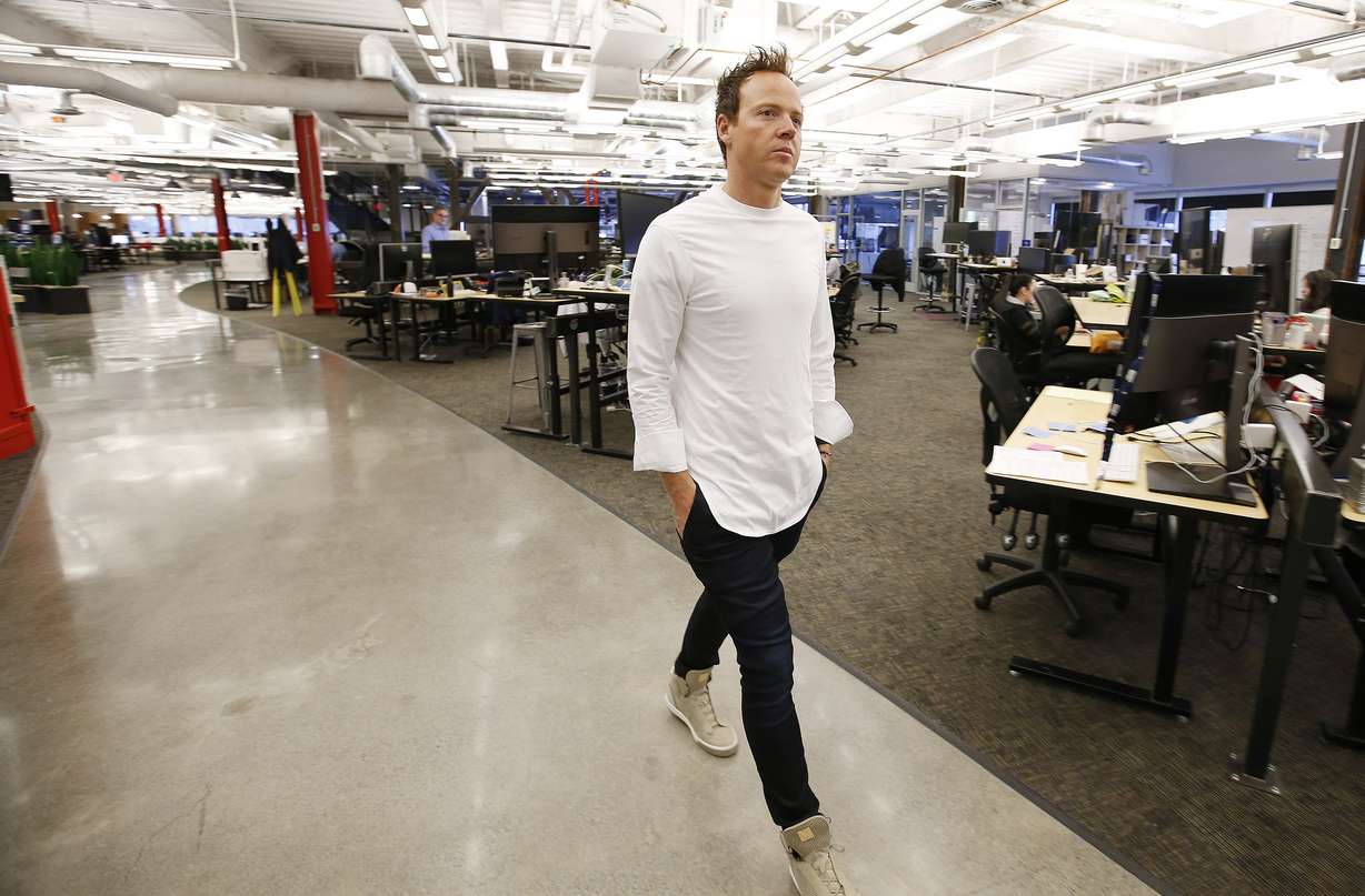 Qualtrics CEO Ryan Smith walks through the office in Orem on Friday, Feb. 2, 2018. Qualtrics is a global leader in the realm of customer experience analytics. (Photo: Jeffrey D. Allred, KSL)