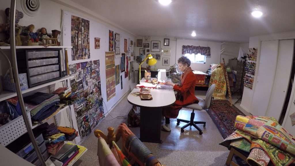 Judy Elsley stitched her fabric squares into multiple cancer quilts during her chemotherapy treatment. Photo: KSL TV