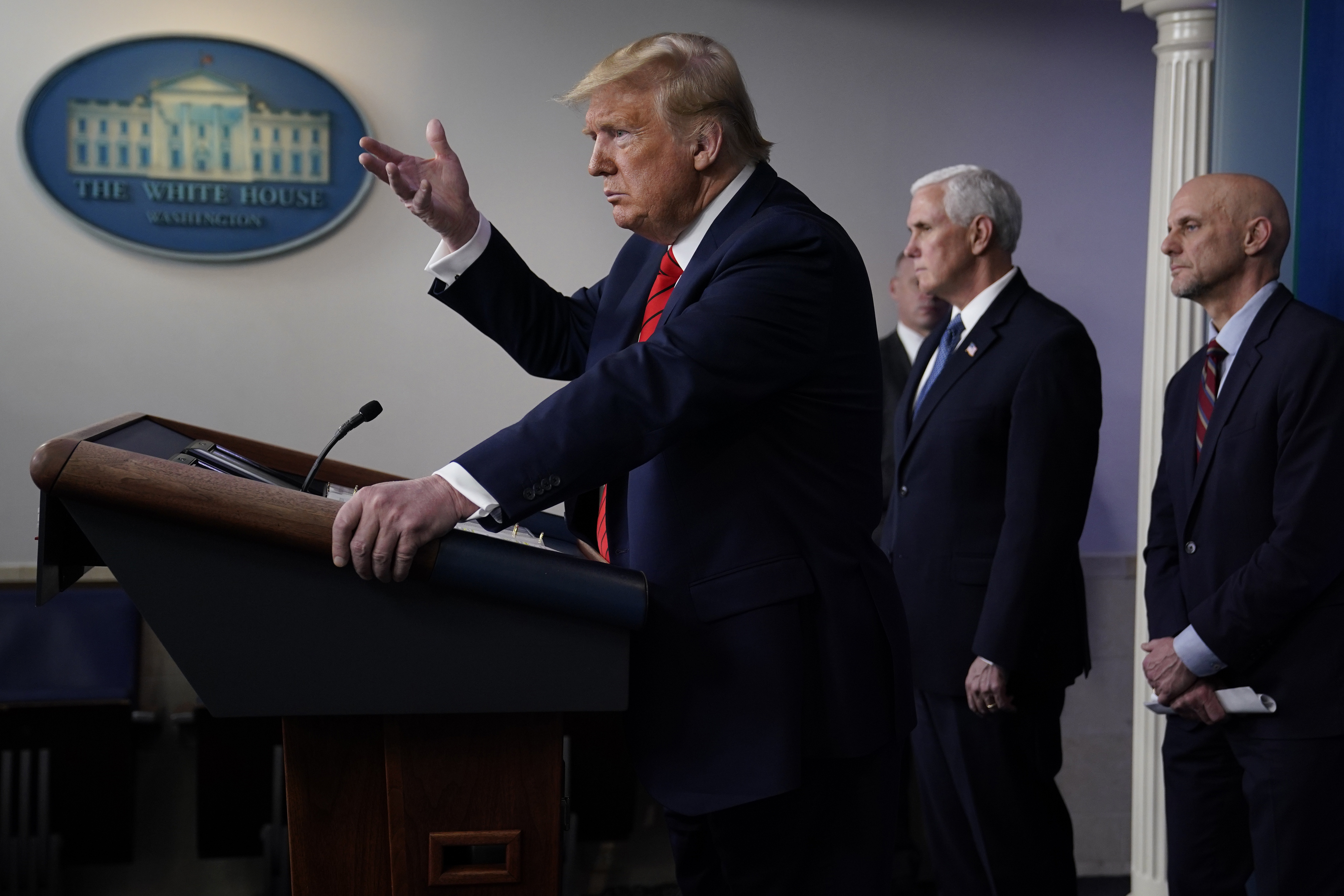 Trump angrily defends his handling of coronavirus pandemic